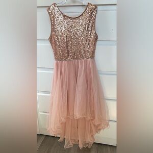 Amy Byer Glittering Rose Tulle Dress